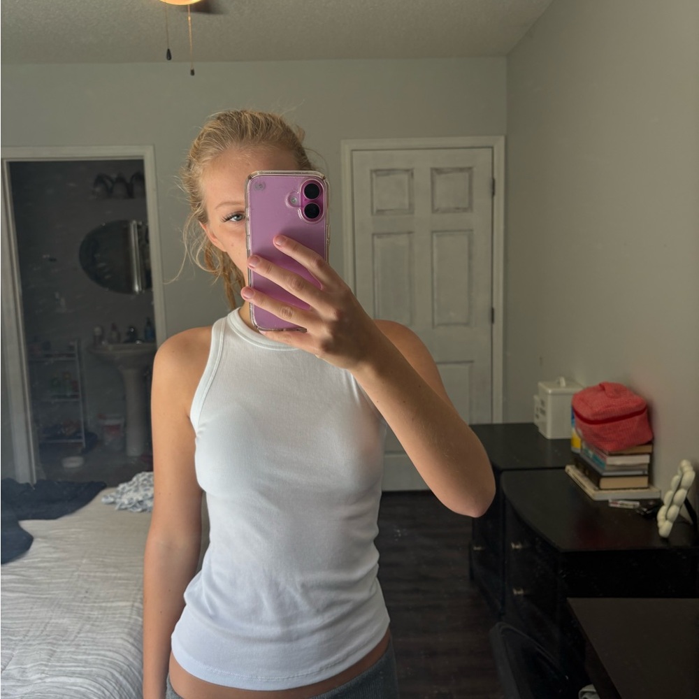 Rachel Zoe Classic White Tank Top
